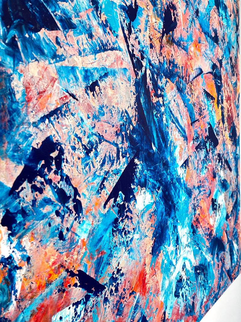 „TREASURES OF THE SEAS“ POWER OF LIGHTNESS 100x100cm