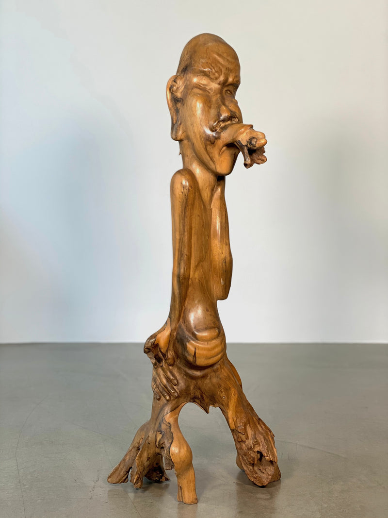 IDA BAGUS TILEM SOLID SUAR WOOD SCULPTURE CARVING BALI UBUD INDONESIA 1970s