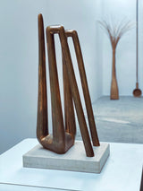 PROF. ANSELMO OBLETTER BRONZE SCULPTURE STYLIZED FEMALE NUDE
