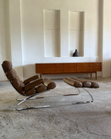 COR SINUS CANTILEVER LOUNGE CHAIR LEATHER CHROME PLATED STEEL, GERMANY 1970s
