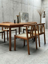 HANS J. FRYDENDAL FOR BOLTINGE STØLEFABRIK TEAKWOOD DINING TABLE & 6 CHAIRS, DENMARK 1970s
