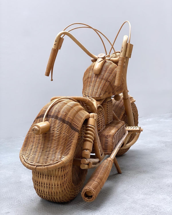 TOM DIXON RATTAN WICKER HARLEY DAVIDSON MOTORCYCLE MOTOR BIKE, 1980s