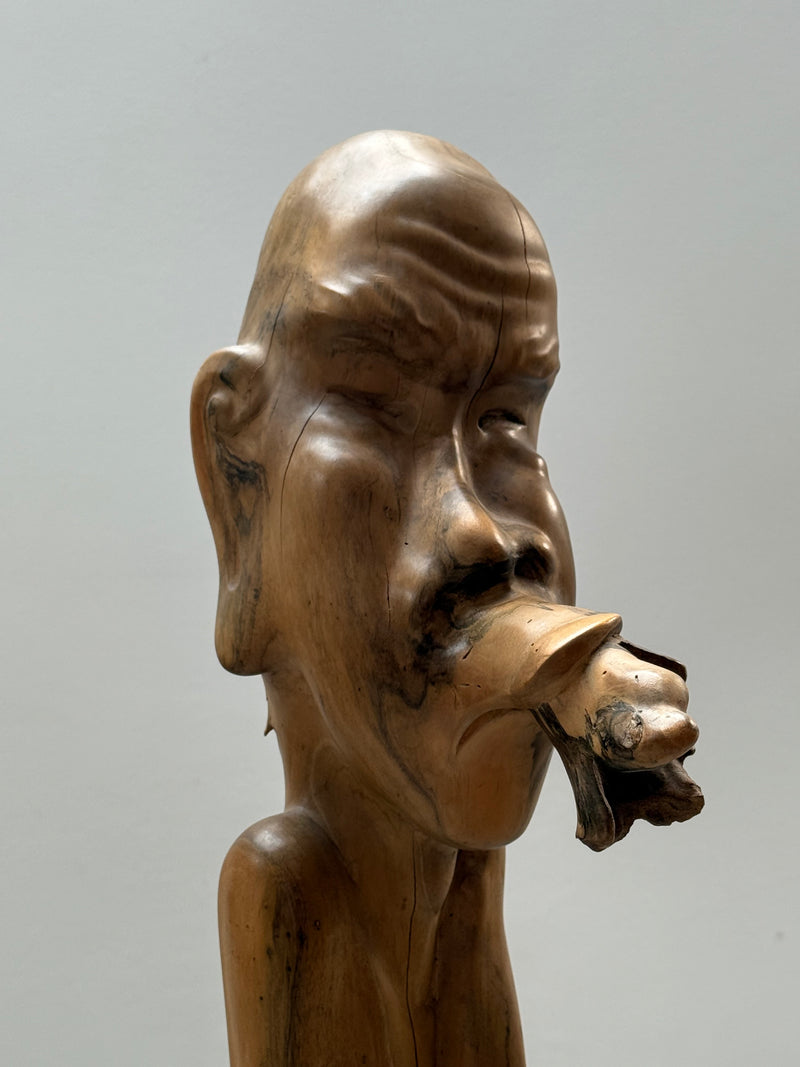 IDA BAGUS TILEM SOLID SUAR WOOD SCULPTURE CARVING BALI UBUD INDONESIA 1970s