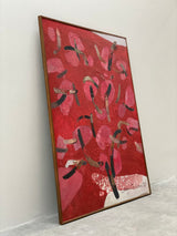 „VERZWEIGT VOR ROT“ - SCHLICKER, JOHANNES OIL ON CANVAS 150x110cm 1985