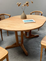 TEAM 7 DINING TABLE & 6 CHAIRS SOLID ALDER WOOD, AUSTRIA 1990s