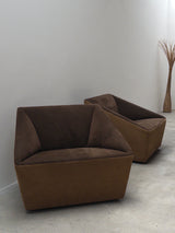 SET OF 2 ,CURVERT’ ARMCHAIRS BY JEHS & LAUB FOR COR