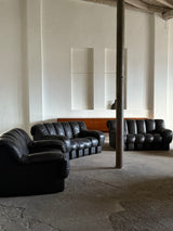 DE SEDE DS-600 „TATZELWURM“ SOFA BROWN LEATHER 24 PIECES, SWITZERLAND 1980s