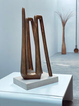 PROF. ANSELMO OBLETTER BRONZE SCULPTURE STYLIZED FEMALE NUDE