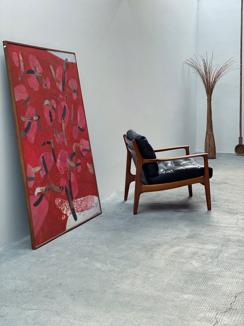 „VERZWEIGT VOR ROT“ - SCHLICKER, JOHANNES OIL ON CANVAS 150x110cm 1985