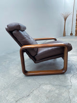 BURKHARD VOGTHERR FOR ROSENTHAL STUDIOLINE „HOMBRE“ ARMCHAIR & 3-SEATER SOFA ASH WOOD LEATHER, GERMANY 1970s