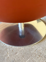 SET OF 2 JEFFREY BERNETT FOR B&B ITALIA „TULIP“ SWIVEL ARMCHAIRS IN LEATHER & STEEL, ITALY 2000s