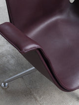 FABRICIUS & KASTHOLM FOR KNOLL ‚FK LOUNGE CHAIR 6725‘ LEATHER ALUMINIUM SWIVEL ARMCHAIR