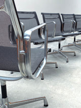 6er Set Ray & Charles Eames Für Vitra EA 108 Aluminium Drehstühle Sessel Mash Netz Anthrazit