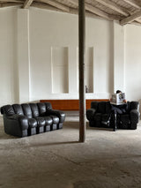 DE SEDE DS-600 „TATZELWURM“ SOFA BROWN LEATHER 24 PIECES, SWITZERLAND 1980s