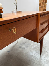 HEINRICH RIESTENPATT RT200 DESK TEAK WOOD, GERMANY 1960s