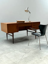 HEINRICH RIESTENPATT RT200 DESK TEAK WOOD, GERMANY 1960s