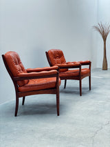 SET OF 2 GUNNAR KENTEMO FOR GÖTE-MÖBLER NÄSSJÖ / G-MÖBLER ARMCHAIRS, SWEDEN 1960S