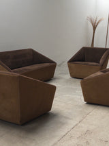 SEATING SET ARMCHAIR & SOFA ‚CURVERT‘ BY JEHS & LAUB FOR COR