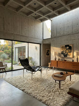 HANS EICHENBERGER FOR STRÄSSLE LOUNGE ARMCHAIR& STOOL LEATHER, SWITZERLAND 1970s