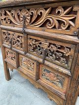 ANTIQUE CHINESE CHEST OF DRAWERS ELM WOOD QING DYNASTY