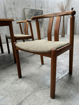 HANS J. FRYDENDAL FOR BOLTINGE STØLEFABRIK TEAKWOOD DINING TABLE & 6 CHAIRS, DENMARK 1970s