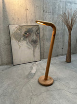 SCANDINAVIAN FLOOR LAMP SOLID PINE WOOD IM THE MANNER OF RAINER DAUMILLER, DENMARK 1970s