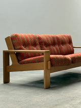 BEAUTIFUL “BONANZA” SOFA IN ITALIAN FABRIC BY ESKO PAJAMIES FOR  ASKO, FINLAND 1970s