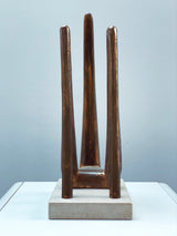 PROF. ANSELMO OBLETTER BRONZE SCULPTURE STYLIZED FEMALE NUDE