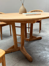 TEAM 7 DINING TABLE & 6 CHAIRS SOLID ALDER WOOD, AUSTRIA 1990s