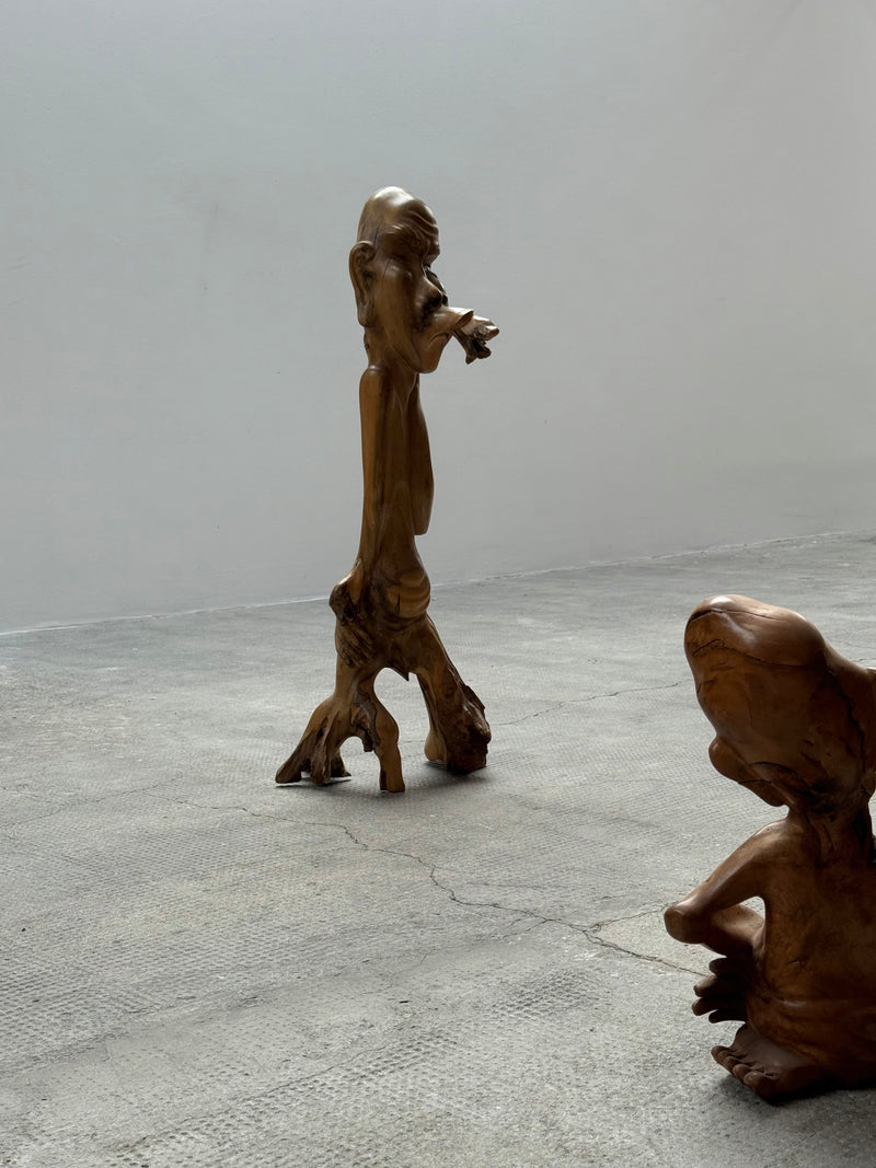 IDA BAGUS TILEM SOLID SUAR WOOD SCULPTURE CARVING BALI UBUD INDONESIA 1970s