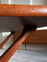 HANS WEGNER FOR ANDREAS TUCK AT-303 TEAK & OAK WOOD DESK / DINING TABLE, DENMARK 1960s
