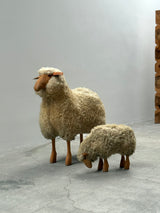 HANNS-PETER KRAFFT FOR MEIER SHEEP, WOOD GENUINE SHEEPSKIN, GERMANY 1970s