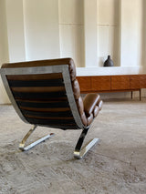 COR SINUS CANTILEVER LOUNGE CHAIR LEATHER CHROME PLATED STEEL, GERMANY 1970s