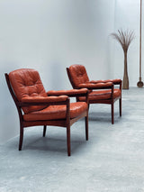 SET OF 2 GUNNAR KENTEMO FOR GÖTE-MÖBLER NÄSSJÖ / G-MÖBLER ARMCHAIRS, SWEDEN 1960S