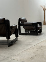 ARNE JACOBSEN FOR ASKO „ROVER“ ARMCHAIRS LEATHER ASH WOOD, FINLAND 1960s