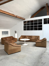 De Sede DS-46 Büffel Leder Modular Sitzgruppe Sessel & Sofa, Schweiz 1970er