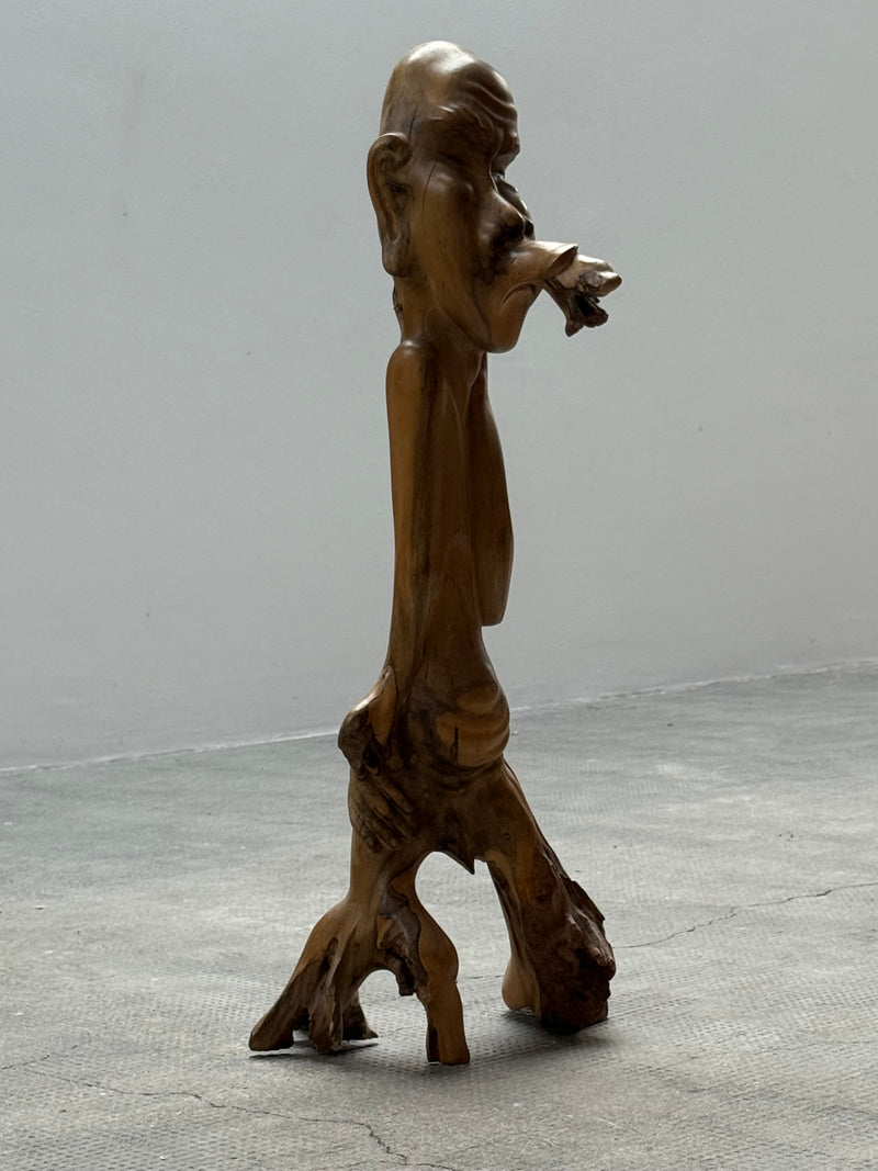 IDA BAGUS TILEM SOLID SUAR WOOD SCULPTURE CARVING BALI UBUD INDONESIA 1970s