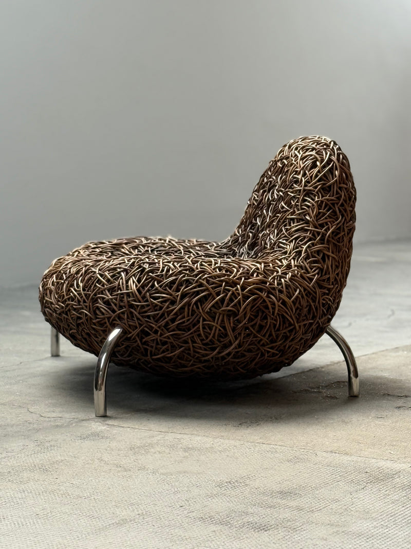 UDOM UDOMSRIANAN & PLANET 2001 RATTAN WICKER NEST CHAIR, THAILAND