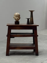 HEAD STATUE PLASTER ON WOODEN BASE PATINATED, GERMANY 1930s