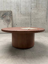 DE SEDE COFFEE TABLE COGNAC LEATHER, SWITZERLAND 1970s