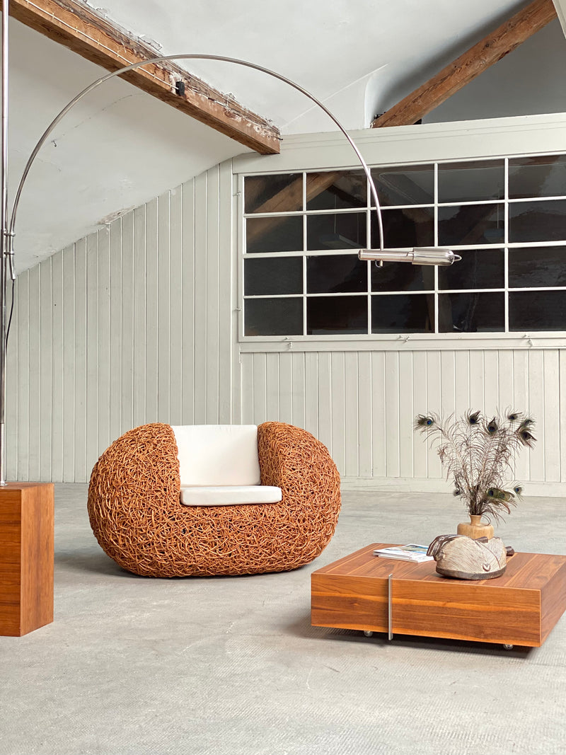 Rattan Geflecht Ei Egg Nest Vintage Lounge Chair