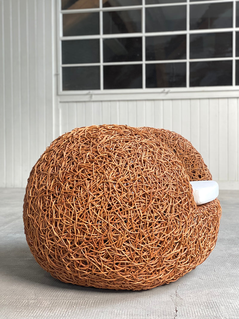 Rattan Geflecht Ei Egg Nest Vintage Lounge Chair