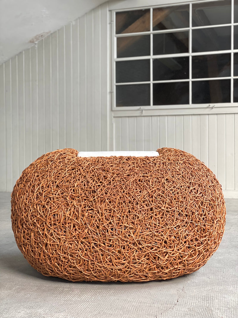 Rattan Geflecht Ei Egg Nest Vintage Lounge Chair