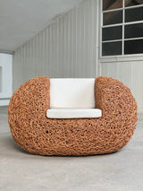 Rattan Geflecht Ei Egg Nest Vintage Lounge Chair