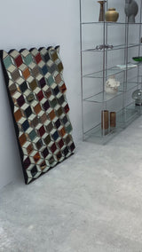 POUL CADOVIUS FOR ROYAL SYSTEM „ABSTRACTA“ MODULAR SHELF CHROME GLASS, DENMARK 1960S