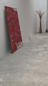 „VERZWEIGT VOR ROT“ - SCHLICKER, JOHANNES OIL ON CANVAS 150x110cm 1985