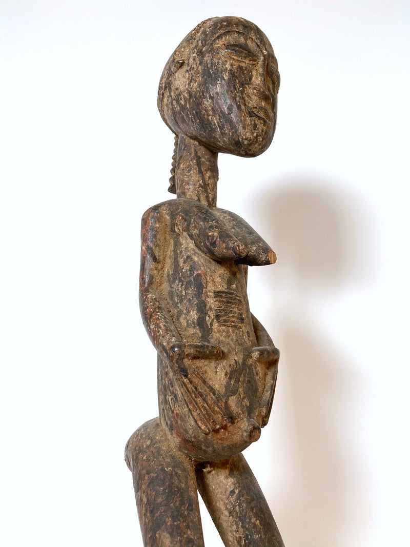 Elfenbeinküste Baule Geister Wahrsager Figur / Skulptur Frau Holz