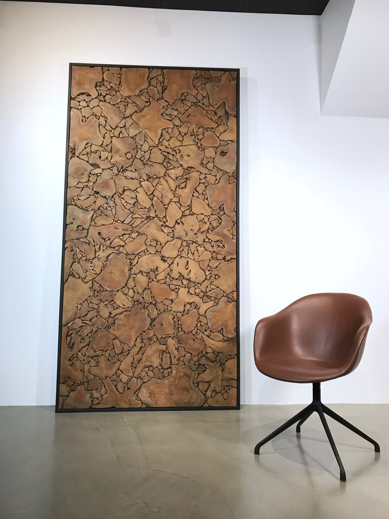 XXL TEAK WOOD WALL ART CARVING RELIEF 248cm
