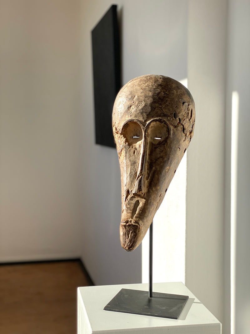Alte „Ntumu“ Maske Der Fang Aus Äquatorialquinea Holz