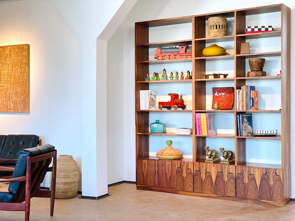 1960er Jahre Rosewood Wohnwand Bücherregal